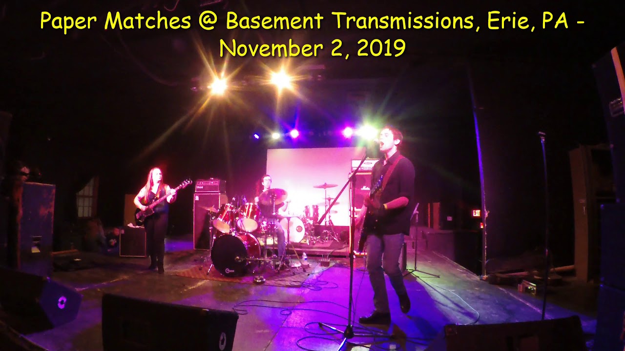 Paper Matches performing live Basement Transmissions, Erie, PA