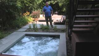 Spa in built in Brooklyn backyard by Mill Bergen Pools