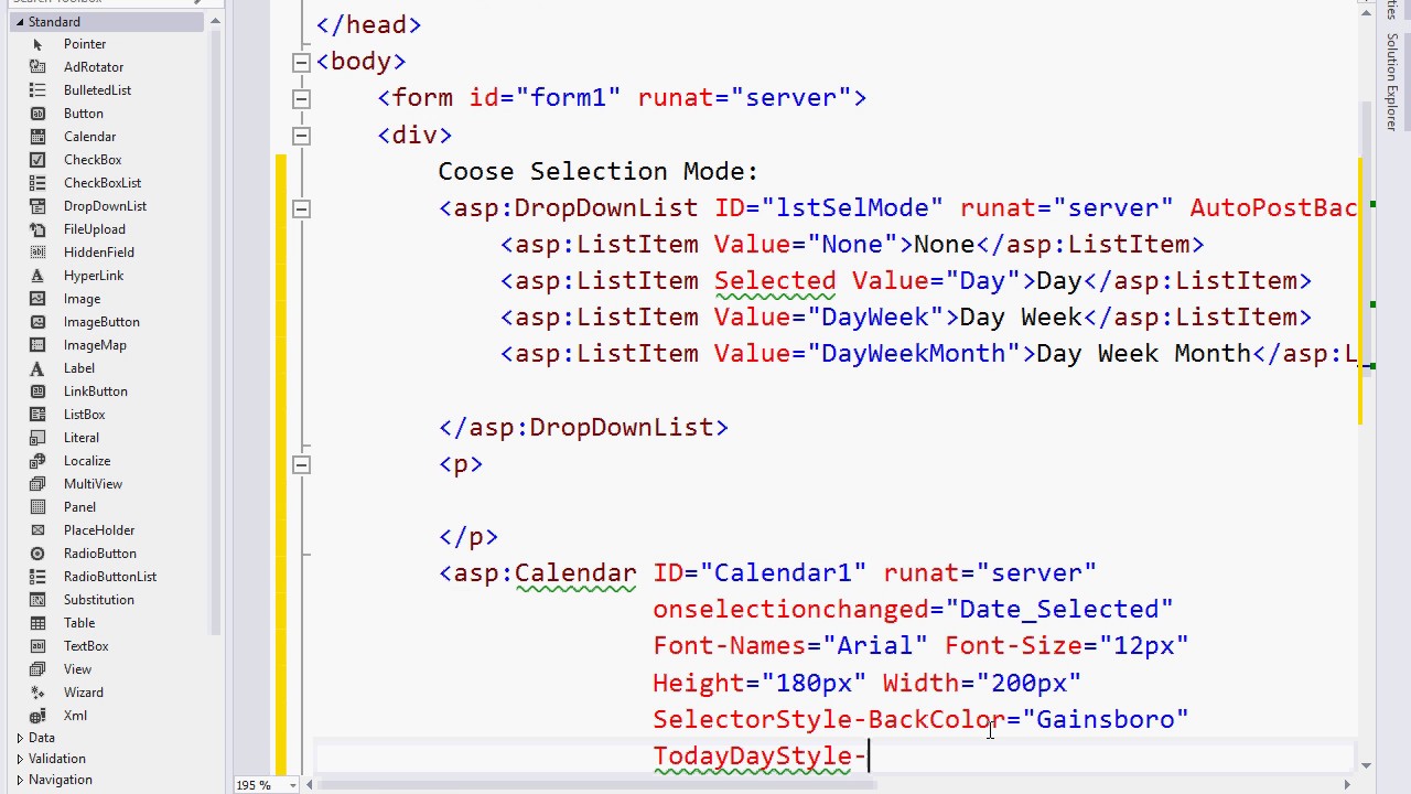 Asp Net Calendar Control Selection Update YouTube asp-net-calendar-control-selection-update-youtube