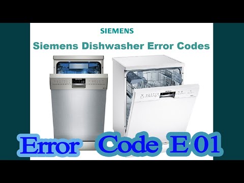 siemens dishwasher error code e01