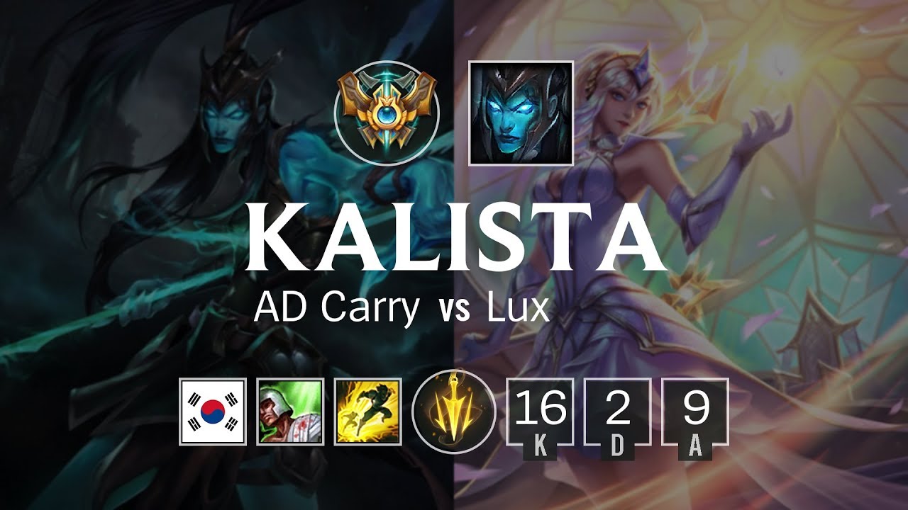 Kalista ADC vs Lux - KR Challenger Patch 8.23