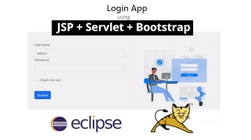 Simple login using JSP + Servlet + Bootstrap | Eclipse + Tomcat