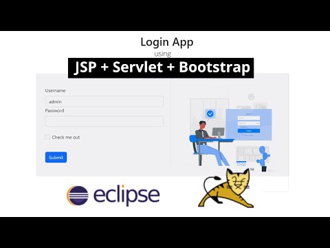 Simple login using JSP + Servlet + Bootstrap | Eclipse + Tomcat