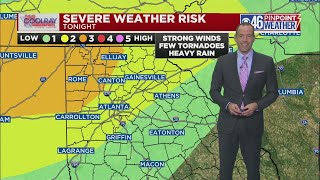 Severe storms possible tonight