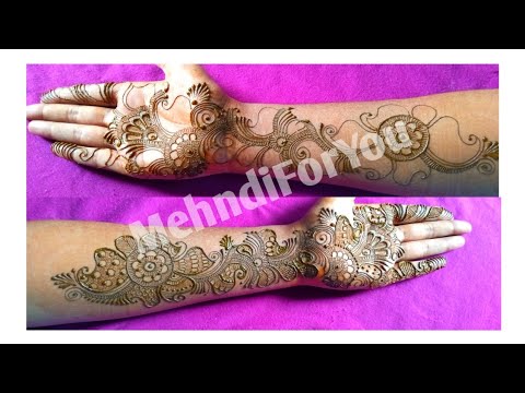 Arabic mehndi design full hand || Arabic heena design || front hand ...