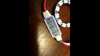 LED Ring 12 x WS2812 5050 RGB LED Ring Lamp + SP002E Controller ( DC 5V )  -  RGB COLOR