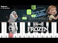 Beginner do you want to build a snowman  frozen  piano tutorial with finger numbers