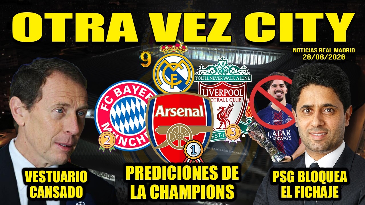 ¡Otra vez el City! calendario raro, el PSG pisa el freno y los favoritos para ganar la Champions