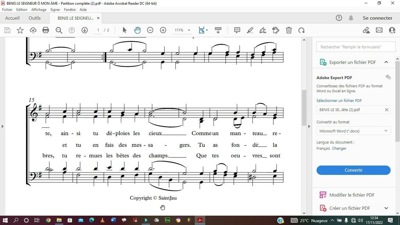 Bénis le seigneur ô mon âme mon Dieu tu es si grand de Maxime Mobio