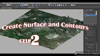 How to Create Surface with Contours and Basic Drawing settings Autodesk Map 3d CH# 02
