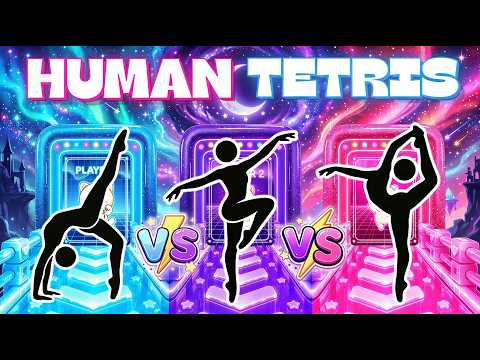 HUMAN TETRIS 3 PLAYER BATTLE ⚡ | Who Survives 21 Walls? | Immersive Interactive Warm-Up