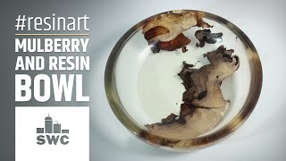 Making a bowl out of rotten mulberry wood and transparent resin