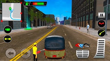 Tuk Tuk Rickshaw - Realistic Taxi Game #6 - Android Gameplay