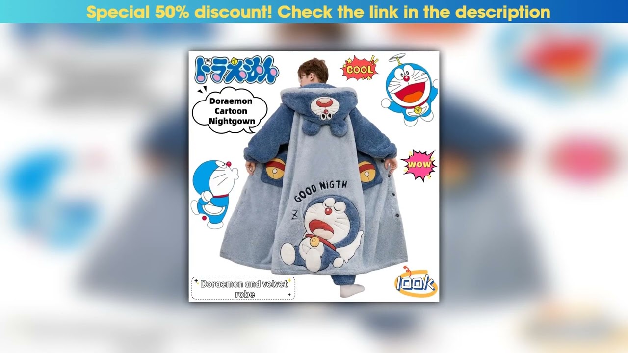 Flash Sale New Doraemon cartoon creative winter pajamas set personalized animation surrounding cute