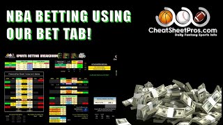 NBA Sports Betting using our BET TAB!