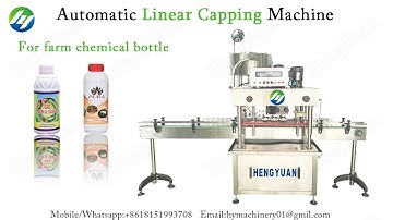 Automatic 100ML Pesticide Bottle Capping Machine | Linear 6 Wheels Sealing Equipment Price