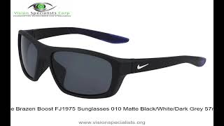 Nike Brazen Boost FJ1975 Sunglasses 010 Matte Black White Dark Grey 57mm