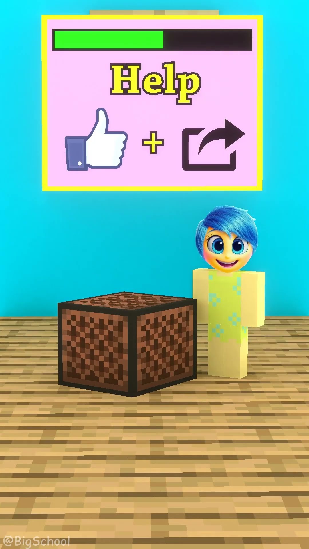 When Joy has a fake Fun Bot music box ?