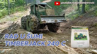 RAD U ŠUMI SA ŠUMSKIM ZGLOBNIM TRAKTOROM TIMBERJACK 240C EXTREMNI USLOVI...