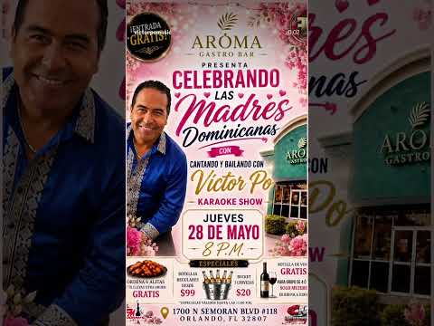 ESTE JUEVES 28 AROMA GASTRO BAR #cantandoybailandoconvictorpo