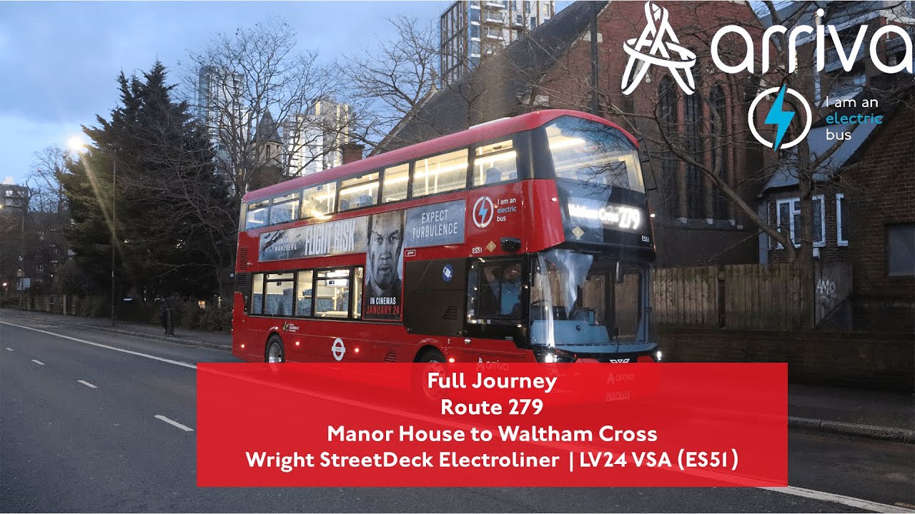 Full Journey | Route 279 to Waltham Cross | Brand New Wright Electroliner | ES51 (LV24VSA)