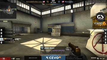 SHROUD 1v5 Clutch CS:GO CEVO-P S4 Playoffs de_nuke