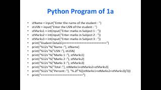 Python Programming Exercises 1a & 1b