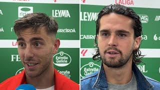 ZONA MIXTA | Iker Losada y Sergio Cubero jugadores del Racing Club Ferrol tras el encuentro