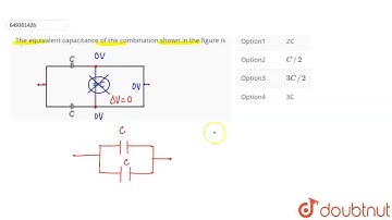 The equivalent capacitance of the combination shown in the figure is  | CLASS 12 | ELECTROSTATIC...