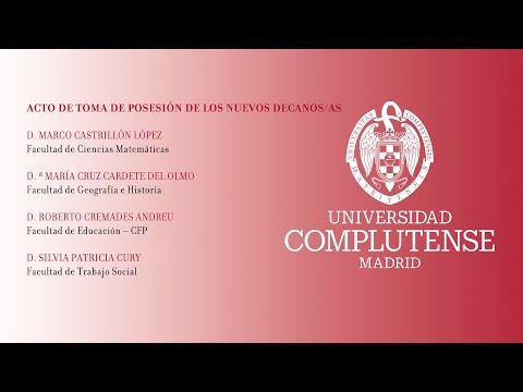Acto de toma de posesión de los nuevos decanos/as. Facultades de Ciencias Matemáticas, Geografía e Historia, Educación – CFP y Trabajo Social 