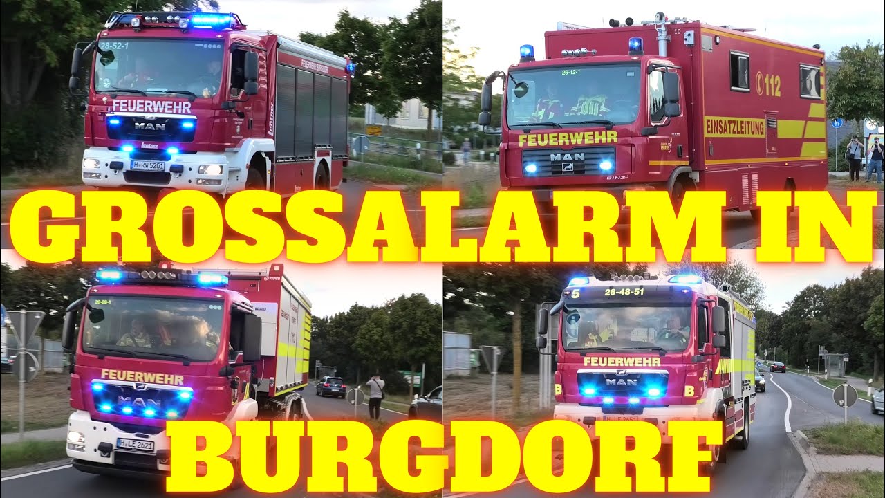 [GROSSALARM in BURGDORF] GEFAHRGUTALARM im BAUMARKT FF + THW + SEG DRK im GROSSEINSATZ (WLF + ELW 2)