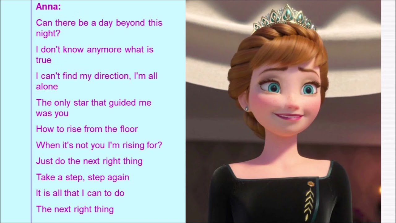 The Next Right Thing Frozen Lyrics