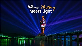 A spectacular Laser Show lighting up the iconic Statue of Unity ✨🇮🇳