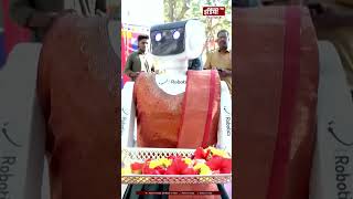 Polling Booth पर Robot ने संभाली कमान, Voters का 'टीना ROBOT' से स्वागत | Tina Robot | Coimbatore |