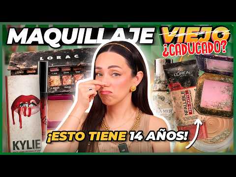 MAQUILLAJE VIEJO, CADUCADO Y APESTOSO!🤢 ME MAQUILLO CON ESTO! LA PALETA TIENE 14 AÑOS!😳