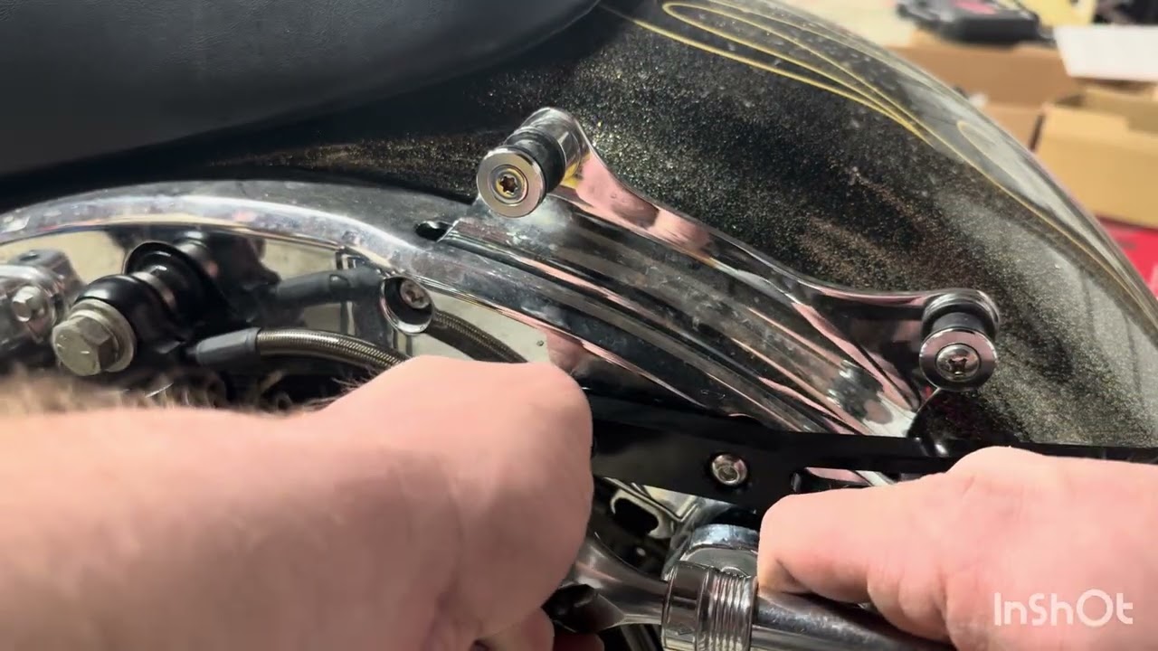 Ballin on a budget! Mactions shock install Harley Roadglide