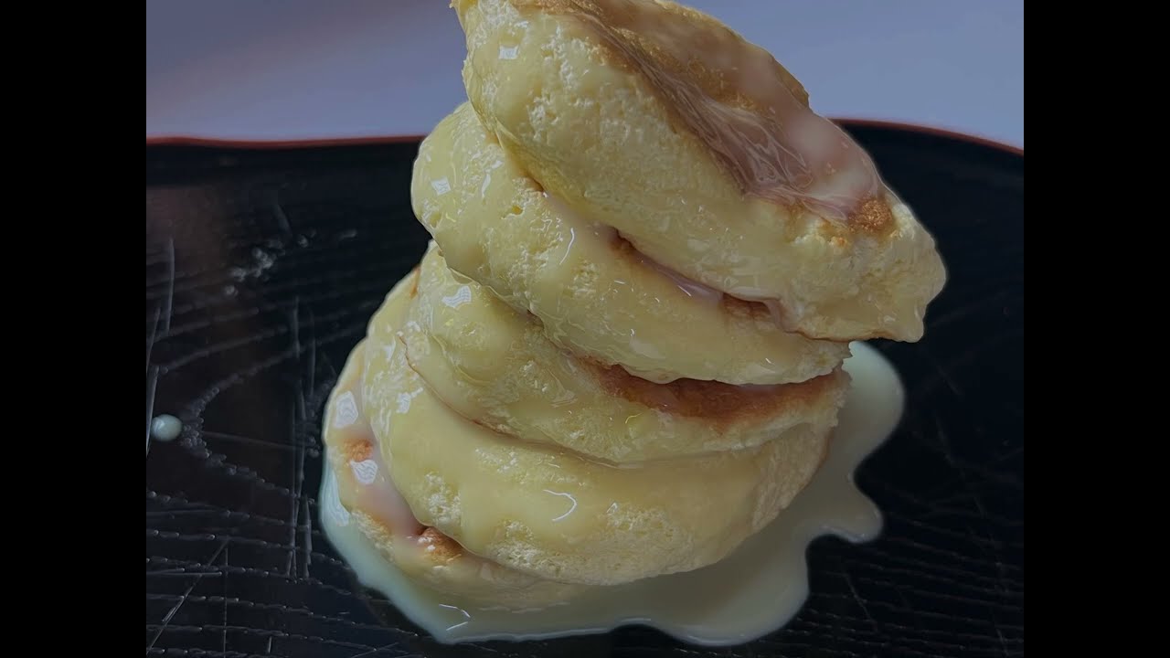 بان كيك سوفليه ياباني منفوش ☁️ | Fluffy Soufflé ‏Pancakes