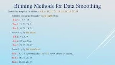 Data Smoothing by binning
