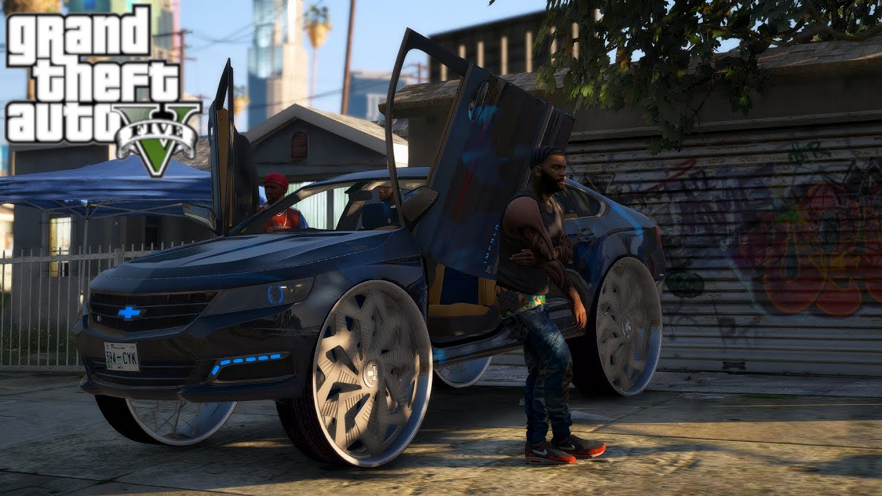 GTA 5 - STREET LIFE MODS - CHEVY IMPALA ON DUB FLOATERS! #6