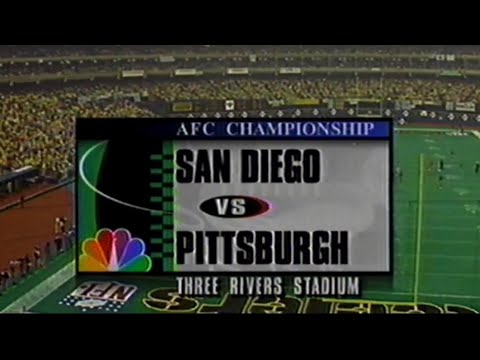 1994 AFC Championship Chargers vs Steelers Highlights (NBC Intro) Steelers 3 yards short