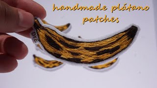 Making Felt Platano Patches for My Etsy │ OyeCrafts Hand Embroidery