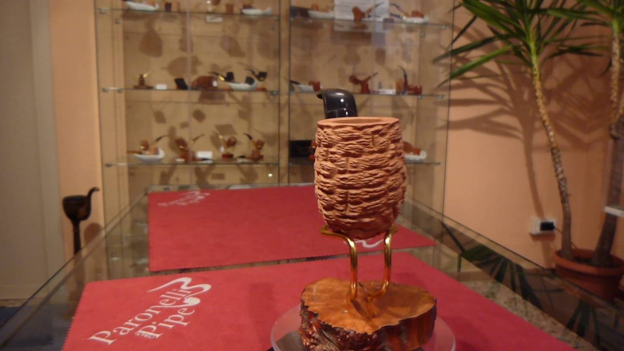 Brand new briar pipe PARONELLI bent handmade coral natural -  eBay number: 182162145873
