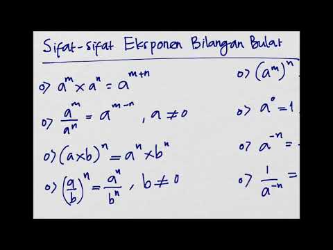 Sifat-Sifat Eksponen Bilangan