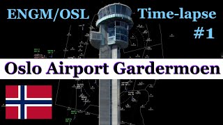 openScope ATC Simulator | Oslo Airport Gardermoen (ENGM/OSL) | Time-lapse (#1) | Point Merge Method
