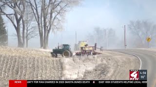Field fires break out across Siouxland
