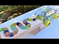 Marble Run Race ASMR & Cars ☆ HABA Wavy, Ticking Slope, Dump Truck & Garbage Truck