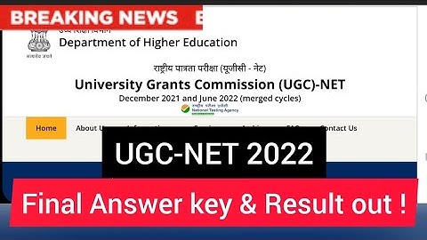 UGC NET 2022 🔥 Ugc Net Final Answer Key 2022 Out | Ugc Net Result 2022 | Ugc Net Latest News