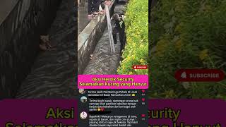 Aksi Heroik Security Selamatkan Kucing yang Hanyut #viral #fyp #cat #kucing #shortvideo