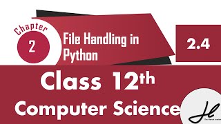 Class 12 2.4 | Writing to a Text File | || File Handling in Python ||