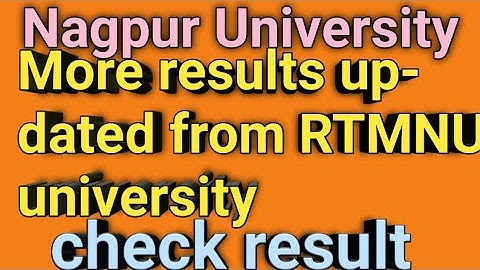 More results declared from nagpur university, rtmnu university, check result, #rtmnu #results